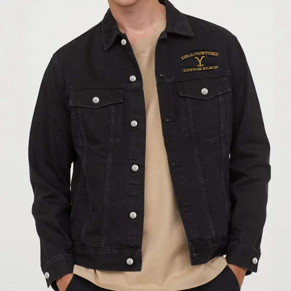 Dutton Ranch Yellowstone Black Denim Jacket