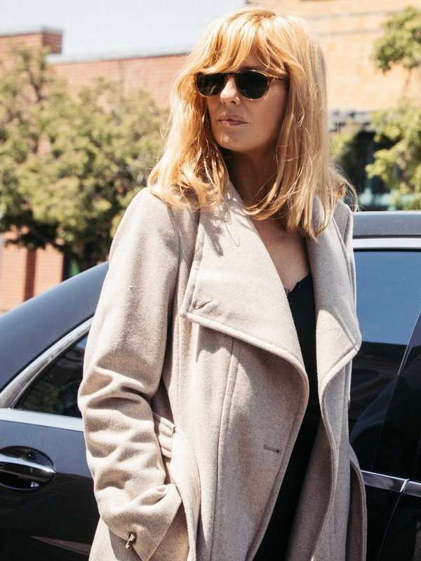 Kelly Reilly Yellowstone White Wool Coat Kelly Reilly Yellowstone White Wool Coat