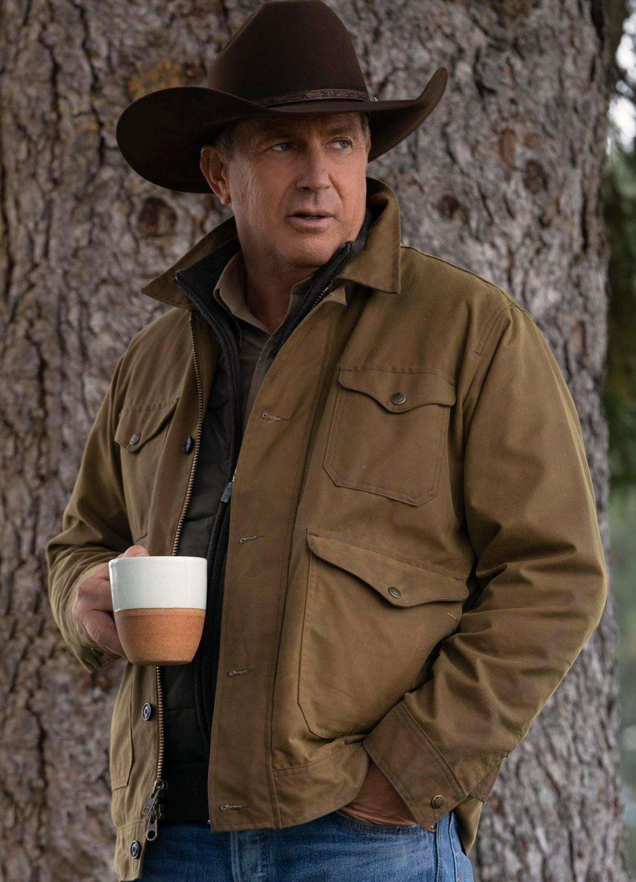 Kevin Costner Yellowstone John Dutton Vintage Cotton Jacket