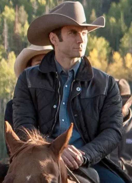 Wes Bentley Yellowstone Jamie Dutton Quilted Leather Jacket