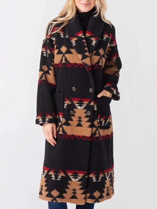 Beth Dutton Yellowstone Custom Black Printed Coat