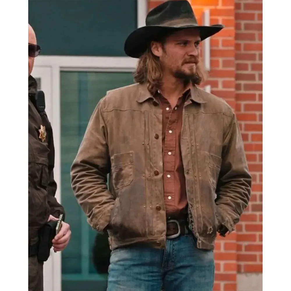 Luke Grimes Yellowstone Shearling Suede Jacket