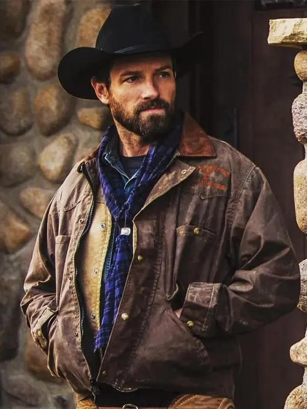 Ryan Yellowstone Distressed Leather Jacket