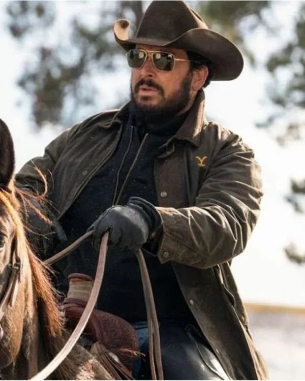 Yellowstone Rip Wheeler Trench Leather Black Coat