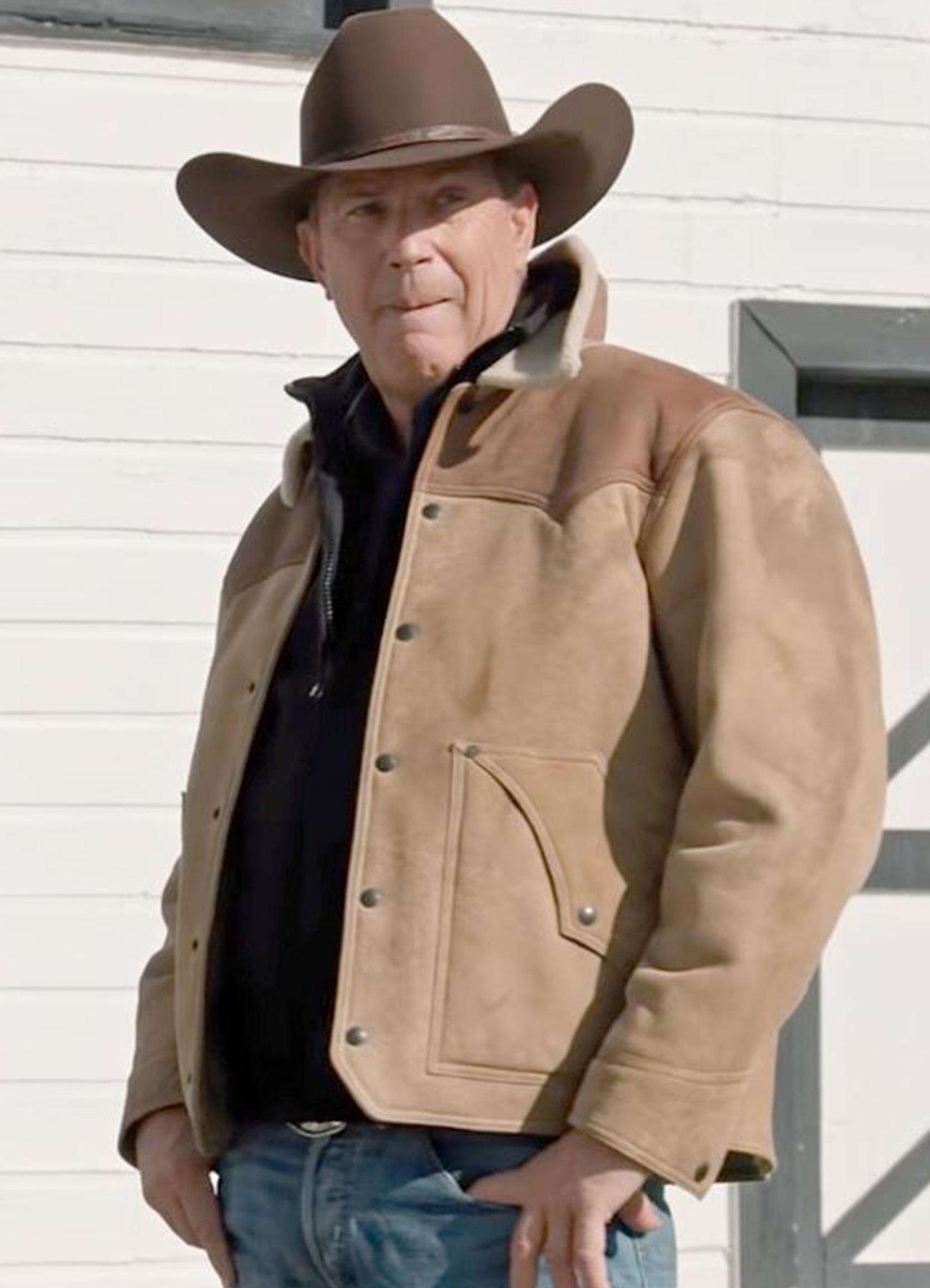 Yellowstone John Dutton Suede Leather Jacket