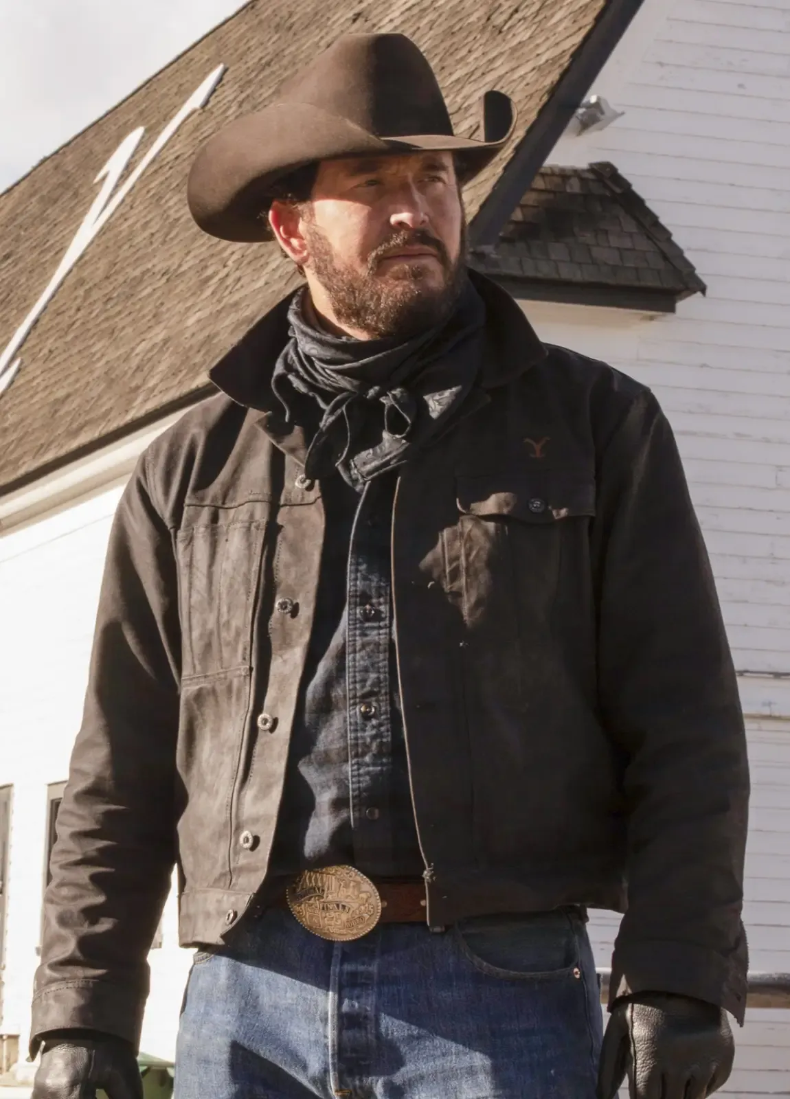 Yellowstone S05 Rip Wheeler Black Suede Jacket