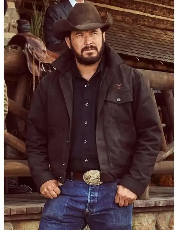 Mens Rip Trucker Black Cotton Jacket