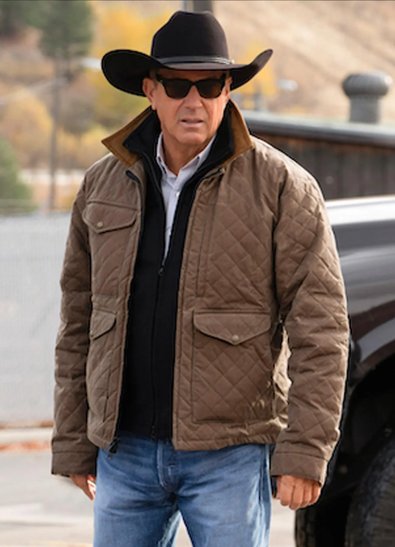 Kevin Costner Yellowstone John Dutton Quilted Jacket
